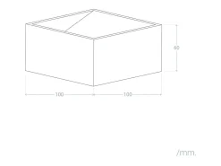Discount Ledkia Aplique de Pared LED 6W de Aluminio Iluminación Doble Cara Lico Gris Claro 3000K Blanco Cálido Negro
