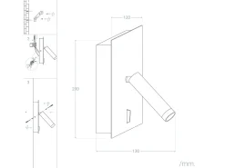 Ledkia Aplique de Pared LED 6W de Aluminio Kaskazini Negro Outlet