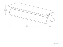 Ledkia Aplique Para Pared-Aplique de Pared LED 10W de Aluminio Temis 3000K Cálido Blanco