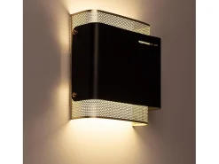 Ledkia Aplique de Pared LED 6W Metal Duchamp Negro Multicolor New