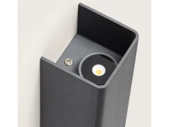 Discount Ledkia Aplique de Pared LED 12W Metal Columbus L Plateado