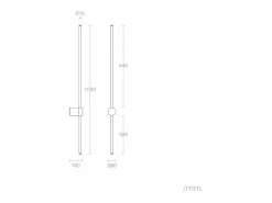 Discount Ledkia Aplique de Pared Lineal LED 15W de Metal Big DeLux Negro