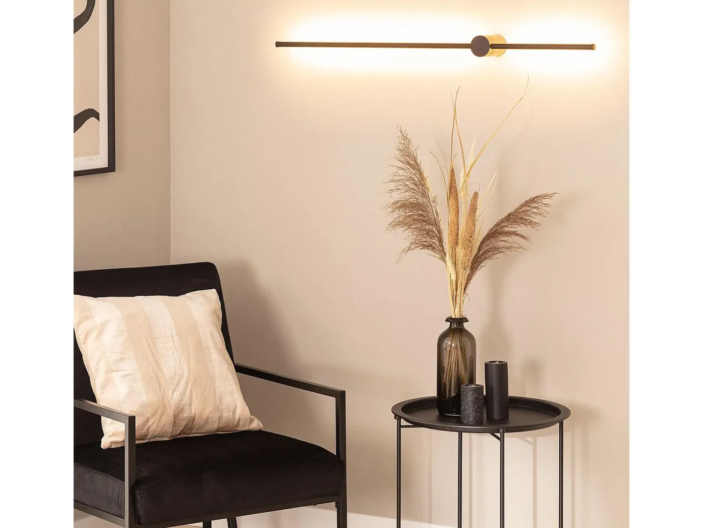 Discount Ledkia Aplique de Pared Lineal LED 15W de Metal Big DeLux Negro