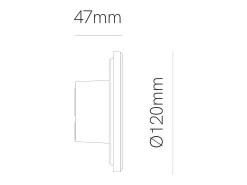 Aplique de pared Mac Mini - Aplique LED de 6 W con interruptor CCT, 2700 K/3200 K/4000 K, aluminio, 360 grados - Beneito & Faure Blanco