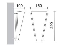 Aplique de pared MENKAR estilo clásico- LED SMD- 12W- 1200lm- CRI80- 3000K- Niquel satinado- interior Gris New
