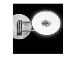 Aplique de pared modelo Damian acabado niquel satinado 10cm(alto) 11cm(ancho) 40cm(fondo) Gris Clearance