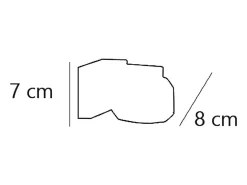 Aplique Para Pared-Aplique de pared modelo Portia acabado cromo 7 cm(alto) 10 cm(ancho) 12 cm(fondo Gris