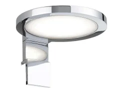 Aplique Para Pared-Aplique de pared modelo Tinao acabado cromo 7cm(alto) 10 cm(ancho) 12 cm(fondo Gris