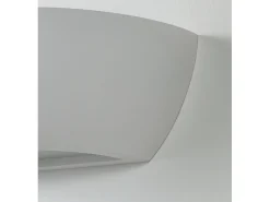 Clearance Aplique de pared moderno en cerámica blanca minimalista Salem Cobrizo