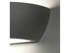 Clearance Aplique de pared moderno en cerámica blanca minimalista Salem Cobrizo