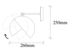 Concept-Usine Aplique de pared negra y dorada de metal ROMY - Diseño elegante esférico Negro Sale