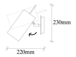 Concept-Usine Aplique Para Pared-Aplique de pared orientable acabado en oro ALICE - Diseño moderno y elegante Dorado