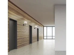Hot Aplique de pared OXY estilo clásico y atemporal - D. 20 cm x Alt. 32 cm - esfera opal ø20 - interior -E27 40W - IP40 - acero y dorado Plateado