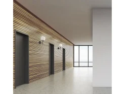 Aplique Para Pared-Aplique de pared OXY estilo clásico y atemporal - D. 20 cm x Alt. 32 cm - esfera opal ø20 - interior -E27 40W - IP40 - acero y Negro