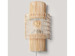Ledkia Aplique Para Pared-Aplique de Pared Papel Trenzado Masego L ILUZZIA Natural Multicolor