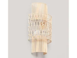 Ledkia Aplique Para Pared-Aplique de Pared Papel Trenzado Masego L ILUZZIA Natural Multicolor