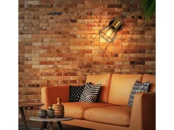 Outlet NETTLIFE Aplique de pared para interior , estilo vintage, , foco de pared de una bombilla, lámpara de pasillo, casquillo E14 (bombilla no incluida) Negro