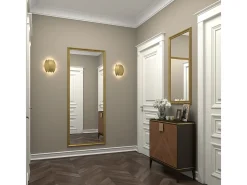 New Aplique de pared PETAL estilo moderno - Alt. 25 cm - LED SMD 20W - 2059lm - 3K - IP20 - acero y oro mate Plateado