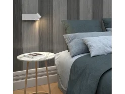 New Aplique de pared SERENE estilo moderno - LED SMD 6W - 732lm Y 3K - IP20 - 350º - on&off y USB - doble posición-acero y Blanco