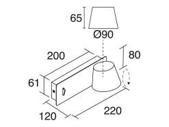 New Aplique de pared SERENE estilo moderno - LED SMD 6W - 732lm Y 3K - IP20 - 350º - on&off y USB - doble posición-acero y Blanco