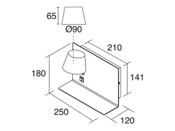 Aplique Para Pared-Aplique de pared SERENE estilo moderno - LED SMD 6W - 732lm Y 3K - IP20 - 350º - on&off y USB - RIGHT -acero y Negro