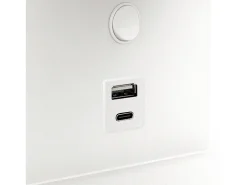 Aplique Para Pared-Aplique de pared SERENE estilo moderno - LED SMD 6W - 732lm Y 3K - IP20 - 350º - on&off y USB - RIGHT-acero y Blanco