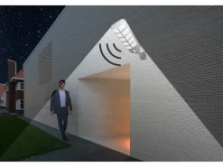 Iluminación Exterior-Aplique De Pared Solar Para Exterior Toolight Rsl017 Black Negro