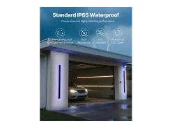 Aplique de Pared SucceBuy Exterior, 10 W, Iluminación Exterior de Pared, Lote de 2, Apliques de Pared Modernos RGB 1 m, Ajustable 2700 K-6000 K, Estanco IP65 Negro