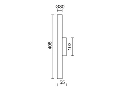 Hot Aplique de pared TANIA estilo moderno - Alt. 40,8 cm - 2x LED SMD 4W - 400lm y 3K- up&down - acero y oro - IP40 Amarillo