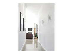 Aplique de pared TANIA estilo moderno - Alt. 20,2 cm - 2X GU10 50W- up&down - acero y - IP20 Blanco Best