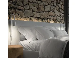 Aplique de pared TEAR estilo moderno - GU10 20W - cable 2 metros- on&off - acero y Blanco Outlet