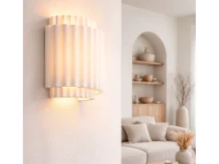 Ledkia Aplique Para Pared-Aplique de Pared Yeso Double Colum Blanco Multicolor