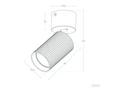 Ledkia Aplique Para Pared-Aplique de Techo Aluminio Aritz 1 Foco Blanco