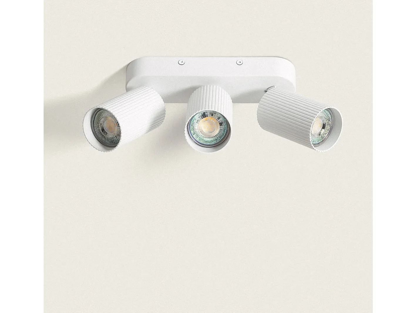 New Ledkia Aplique de Techo Aluminio Aritz 3 Foco Blanco