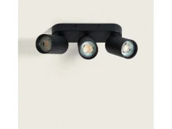 Ledkia Aplique Para Pared-Aplique de Techo Aluminio Aritz 3 Foco Negro