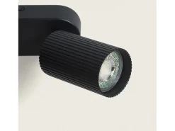 Ledkia Aplique Para Pared-Aplique de Techo Aluminio Aritz 3 Foco Negro