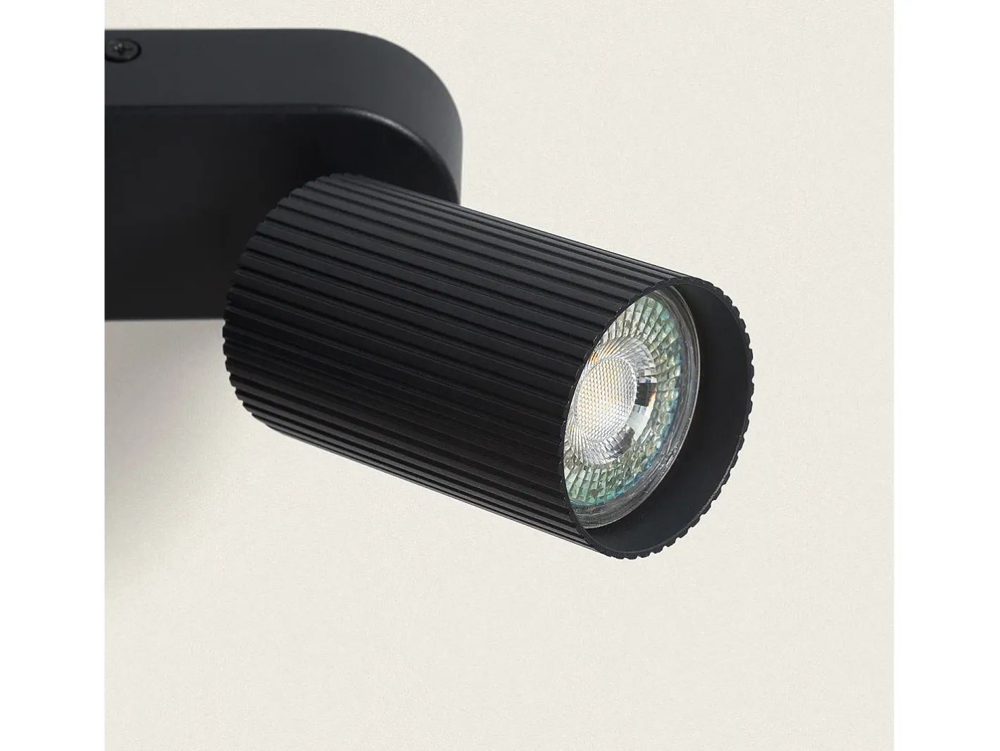 Ledkia Aplique Para Pared-Aplique de Techo Aluminio Aritz 3 Foco Negro