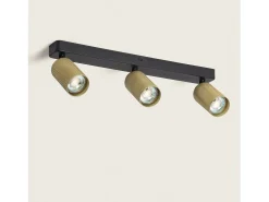 Ledkia Iluminación Exterior-Aplique de Techo Aluminio Breixo 3 Focos Dorado Multicolor