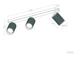 Sale Ledkia Aplique de Techo Aluminio Breixo 3 Focos Bronce Multicolor