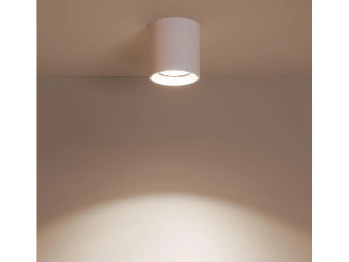 Ledkia Plafón-Aplique de Techo con Bombilla GU10 Space 2700K Cálido Blanco