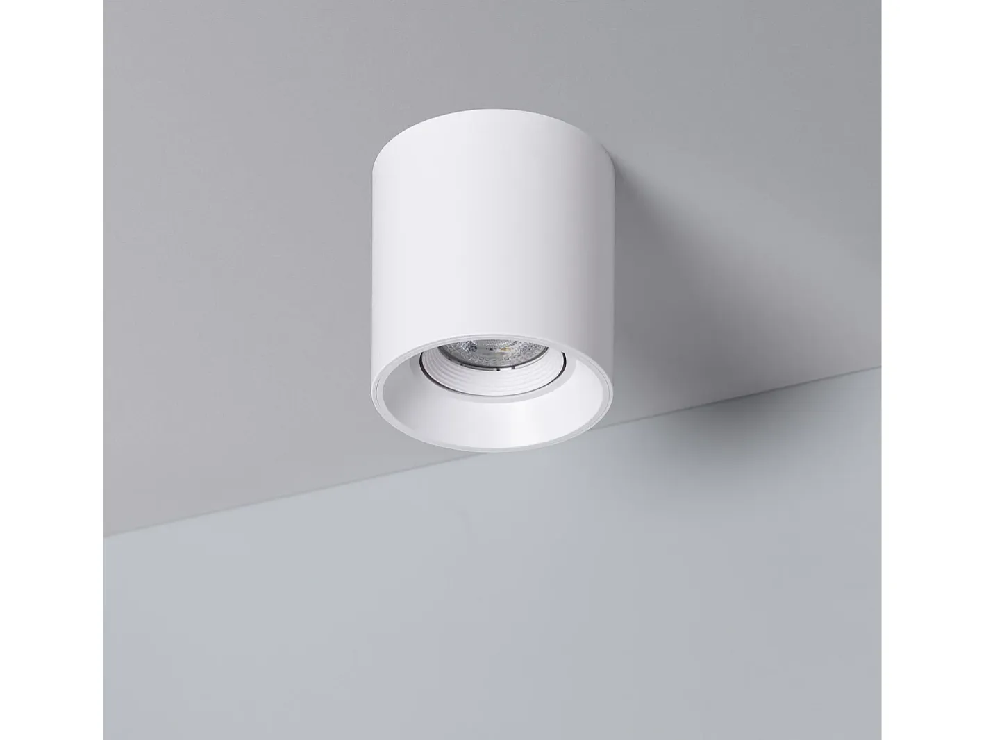 Ledkia Aplique de Techo con Bombilla GU10 Space 6000K Frío Blanco New