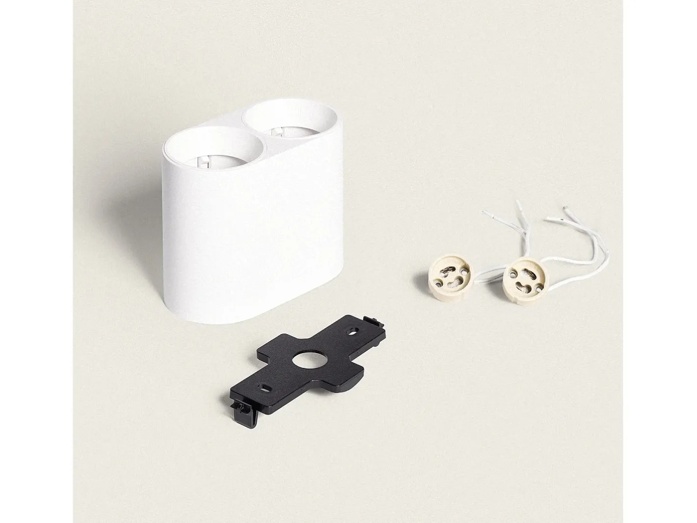 Ledkia Aplique de Techo Circular Doble Traxim Blanco Clearance