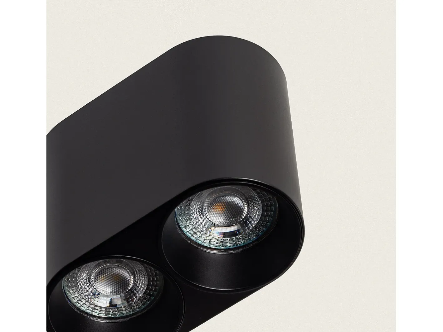 Ledkia Plafón-Aplique de Techo Circular Doble Traxim Negro