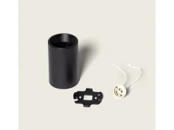 Ledkia Plafón-Aplique de Techo Circular Traxim M Negro