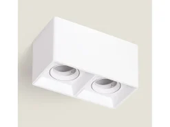 Ledkia Aplique de Techo Cuadrado Doble Space Blanco Online
