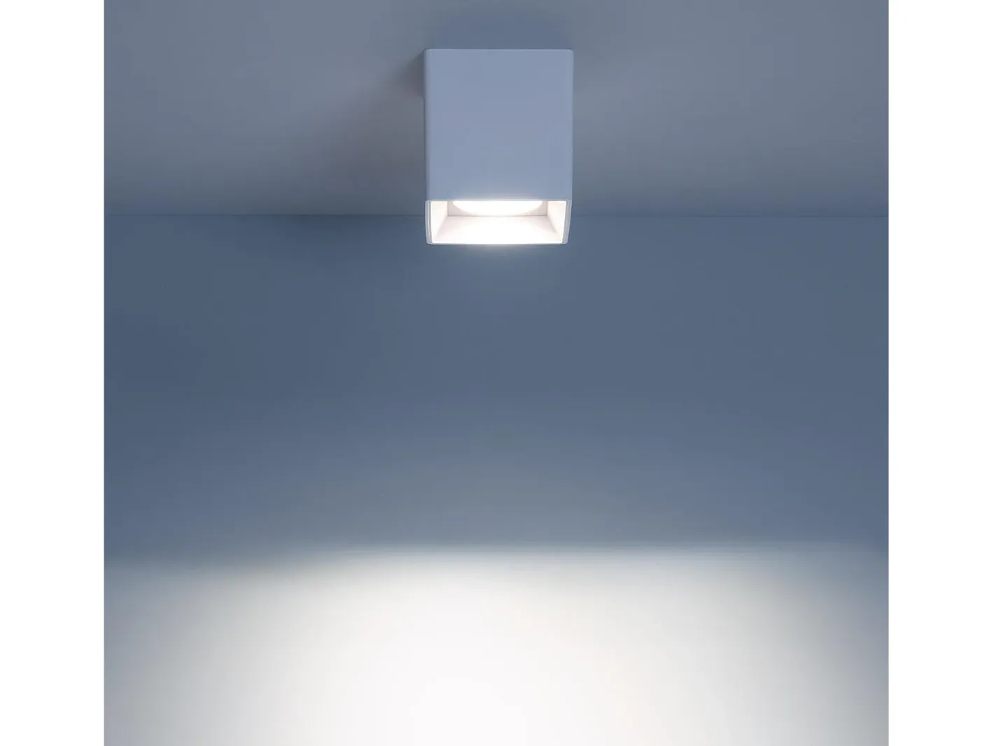 Sale Ledkia Aplique de Techo Cuadrado con Bombilla GU10 Space 6000K Frío Blanco