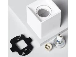 Sale Ledkia Aplique de Techo Cuadrado con Bombilla GU10 Space 6000K Frío Blanco