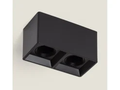 Ledkia Aplique de Techo Cuadrado Doble Space Negro New