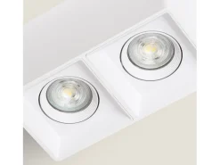 Ledkia Aplique de Techo Cuadrado Doble Space Negro New