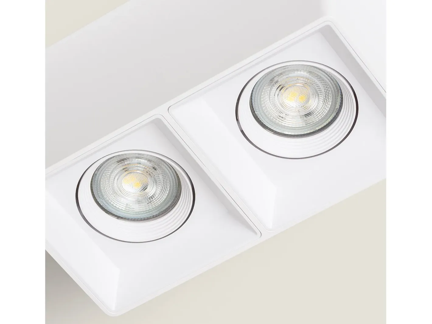 Ledkia Aplique de Techo Cuadrado Doble Space Negro New
